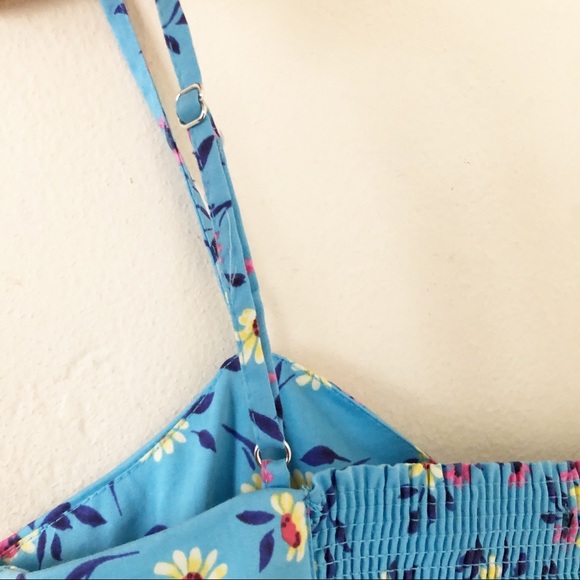 Zara Blogger Favorite Blue Floral Crop Top sz l - Picture 8 of 8